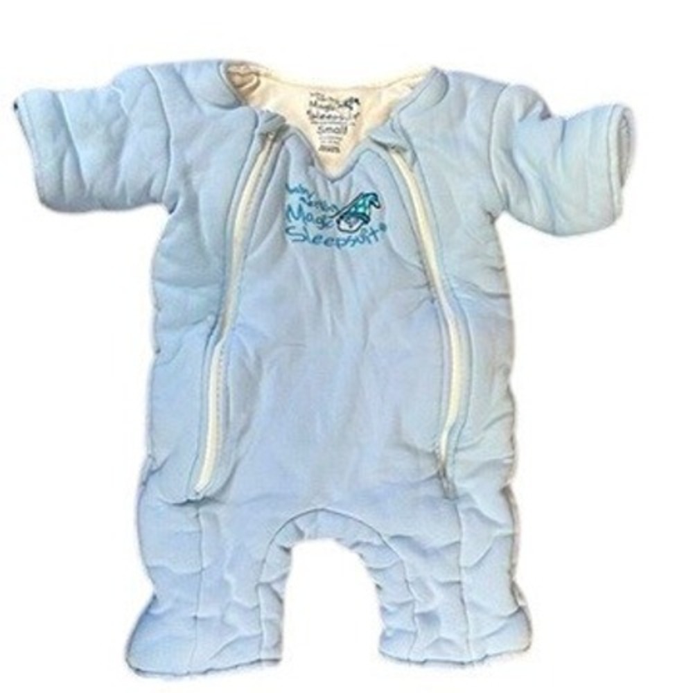 Sleepsuit Baby Merlin's Magic Small 3-6 Months Blue Cotton MSSC-BS Transition - Picture 2 of 4